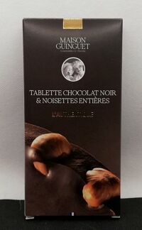 Tablette chocolat noir et noisettes entières